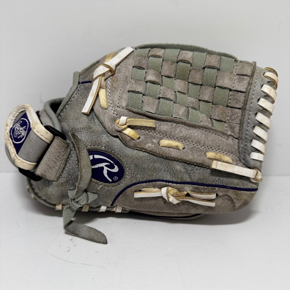Rawlings 12.5" Softball Glove Gray Purple Basket Web SCSB125PU RHT